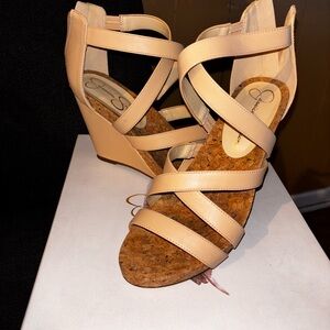 Jessica Simpson Cream Platform Wedges